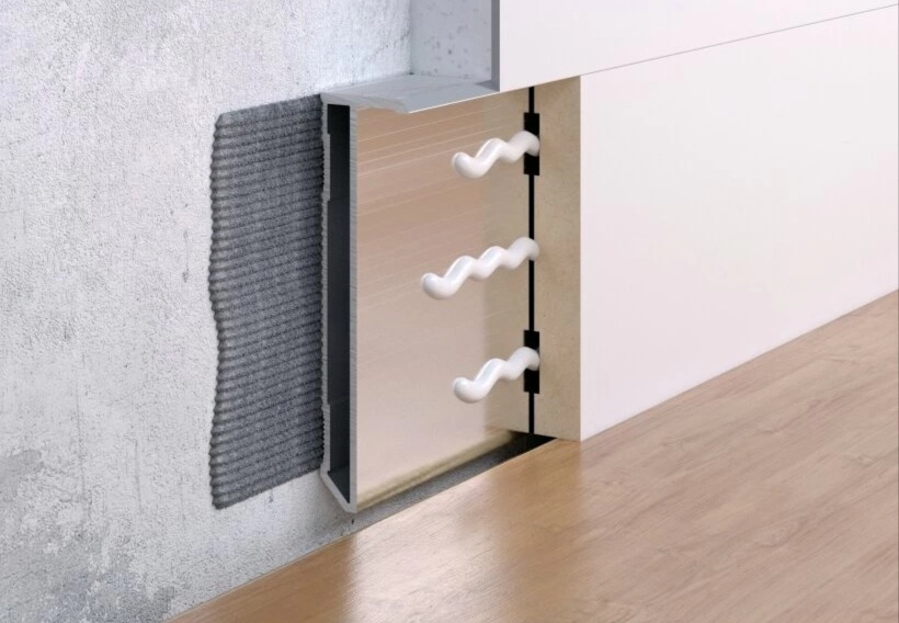 Схема монтажу плінтуса прихованого монтажу Схема монтажу плінтуса прихованого монтажу